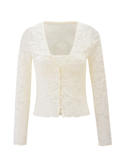 GIULIA 2PC TOP - IVORY LACE