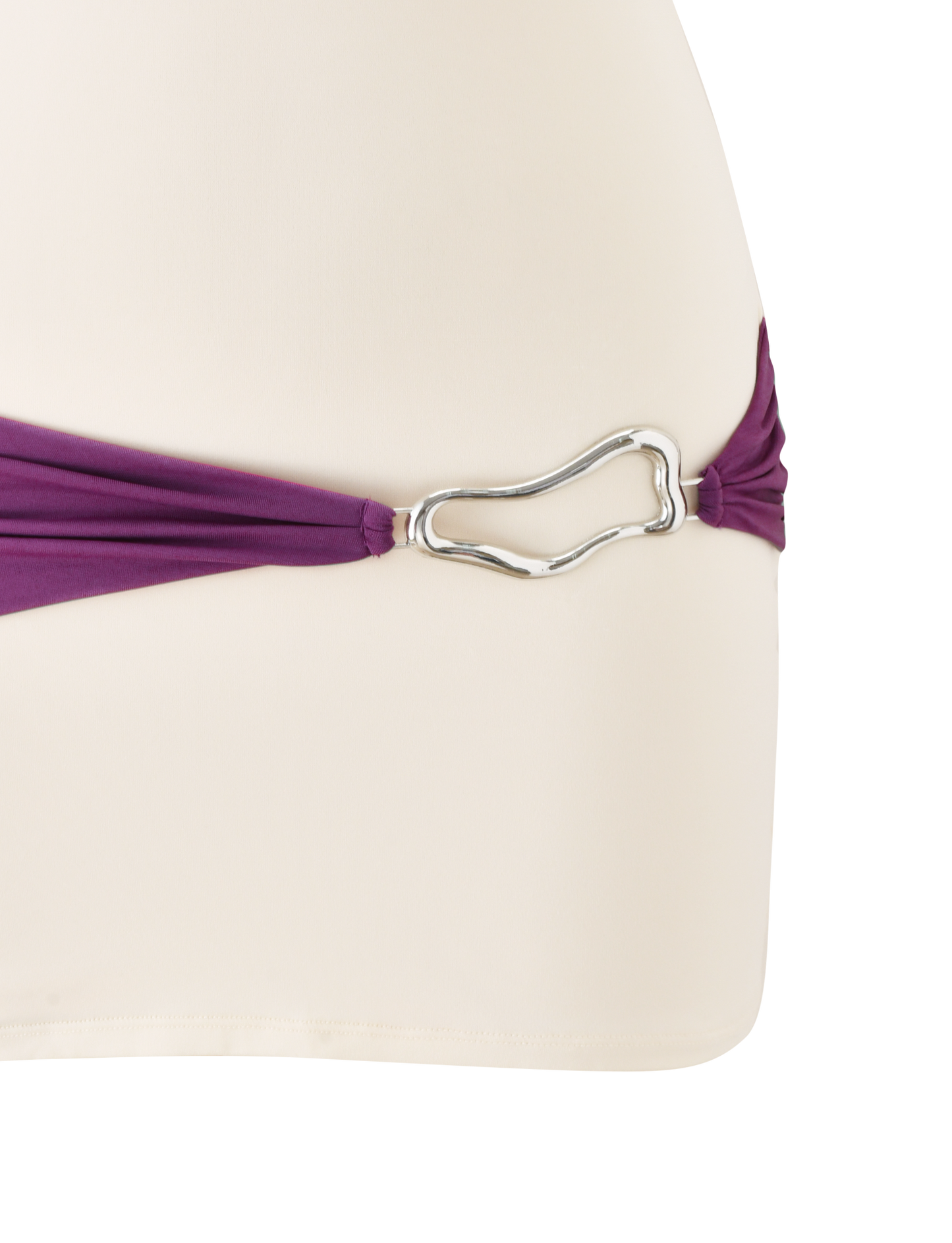 EOS MINI DRESS - CREAM AND DUSTY LILAC