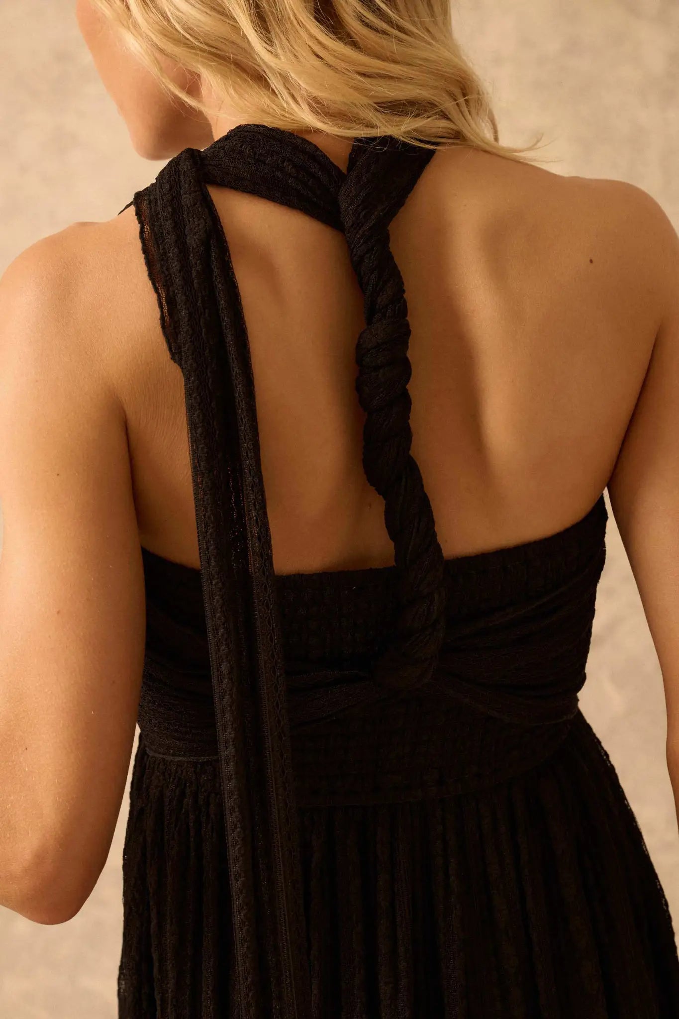 The Emma Infinity Dress in Striped Floral Lace