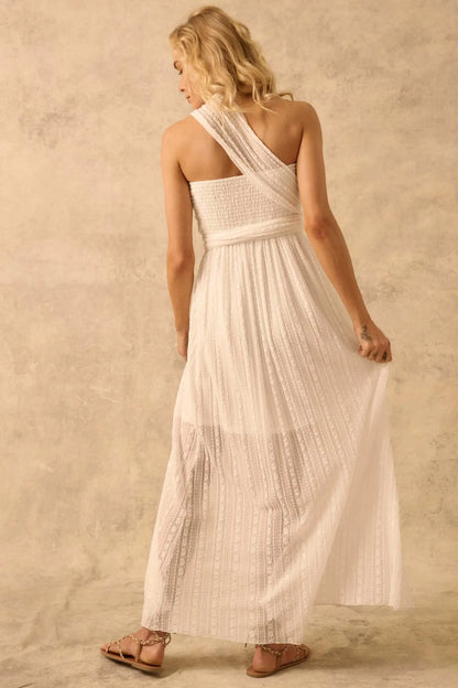 The Emma Infinity Dress in Striped Floral Lace
