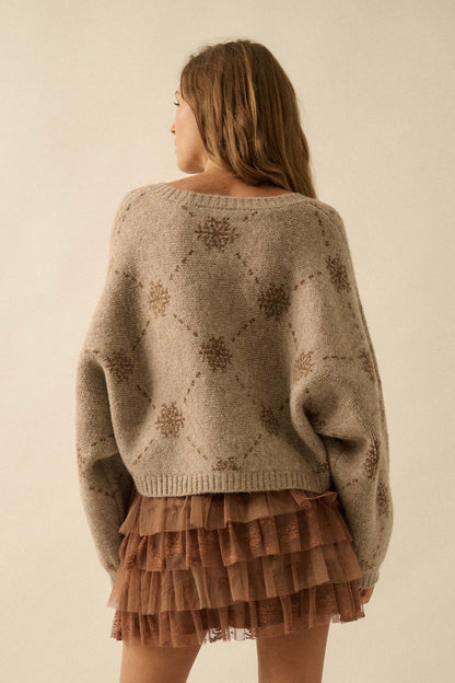 Soft as Snow Button-Front Snowflake Cardigan