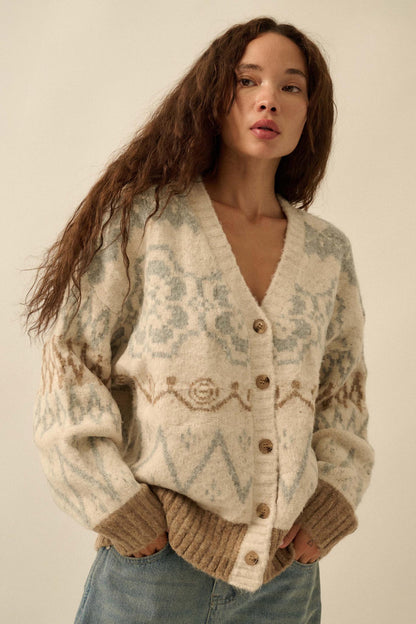 Summit Trail Brushed Alpine-Knit Cardigan