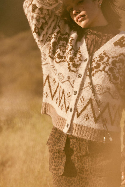Summit Trail Brushed Alpine-Knit Cardigan