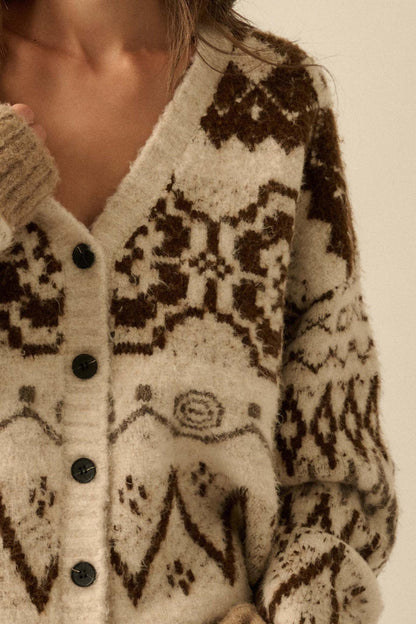 Summit Trail Brushed Alpine-Knit Cardigan