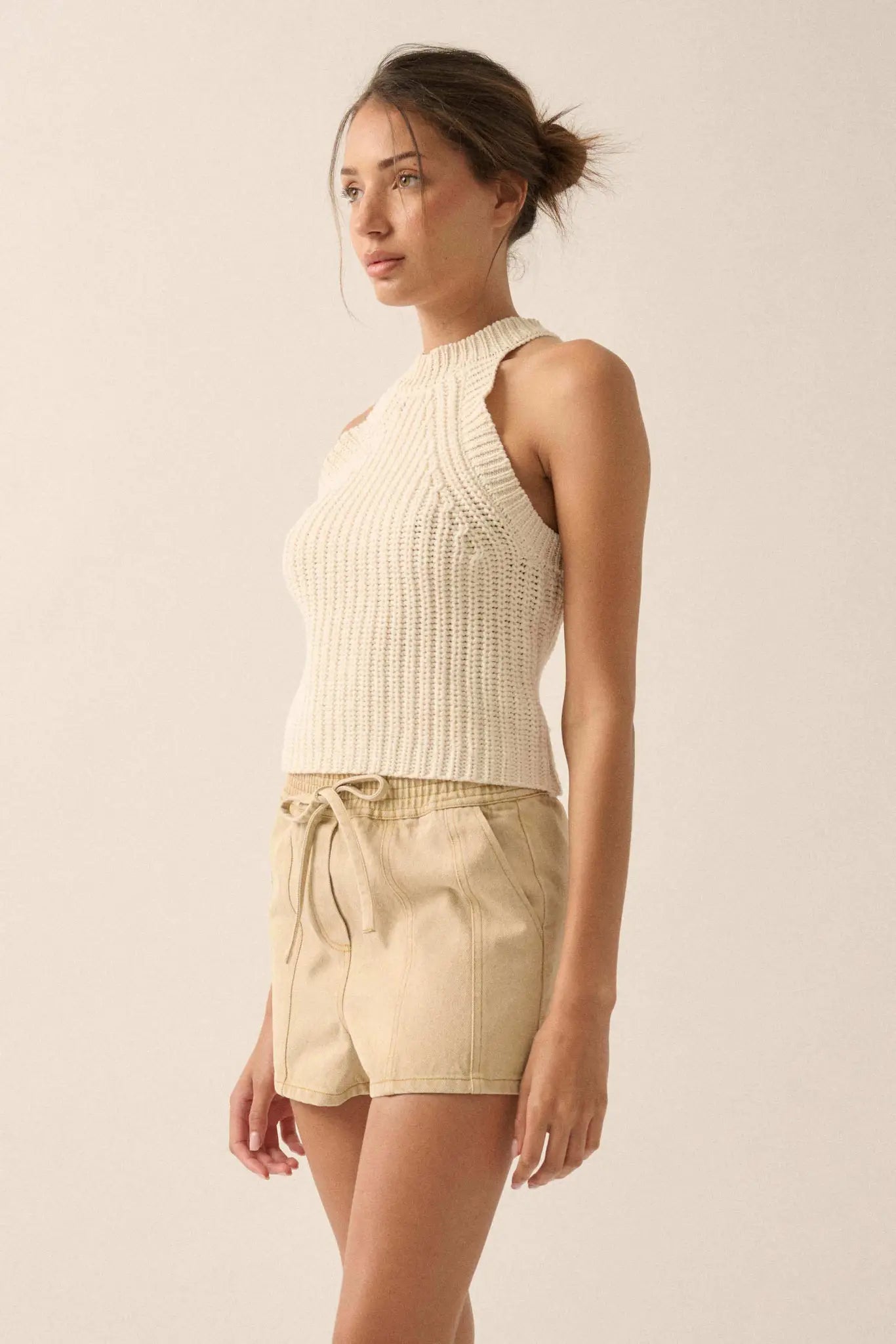 Brand New Day Denim Drawstring Shorts