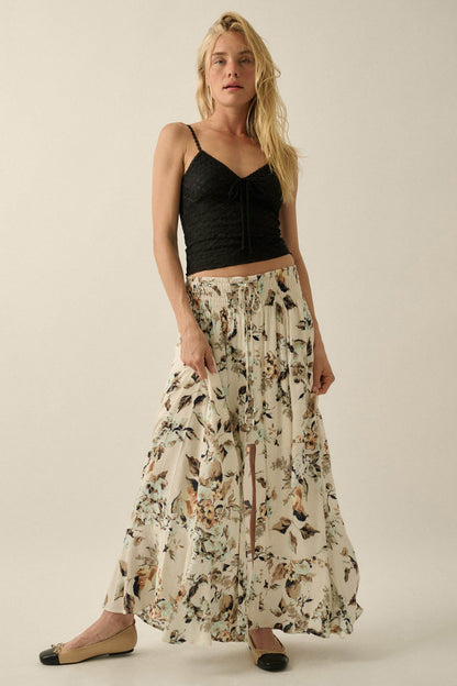 First Kiss Floral Lace Cropped Cami Top