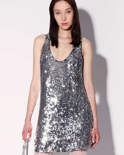 Dreamer Dress, Silver Sequin