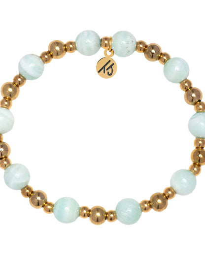 Gold Day by Day Collection- Hemimorphite Gemstone Bracelet