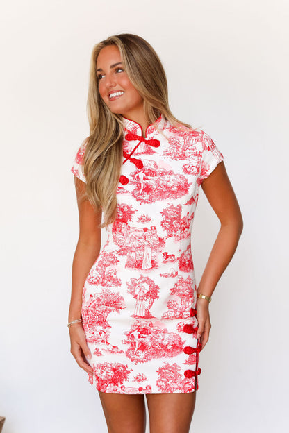 Abby Mini Dress - Cherry
